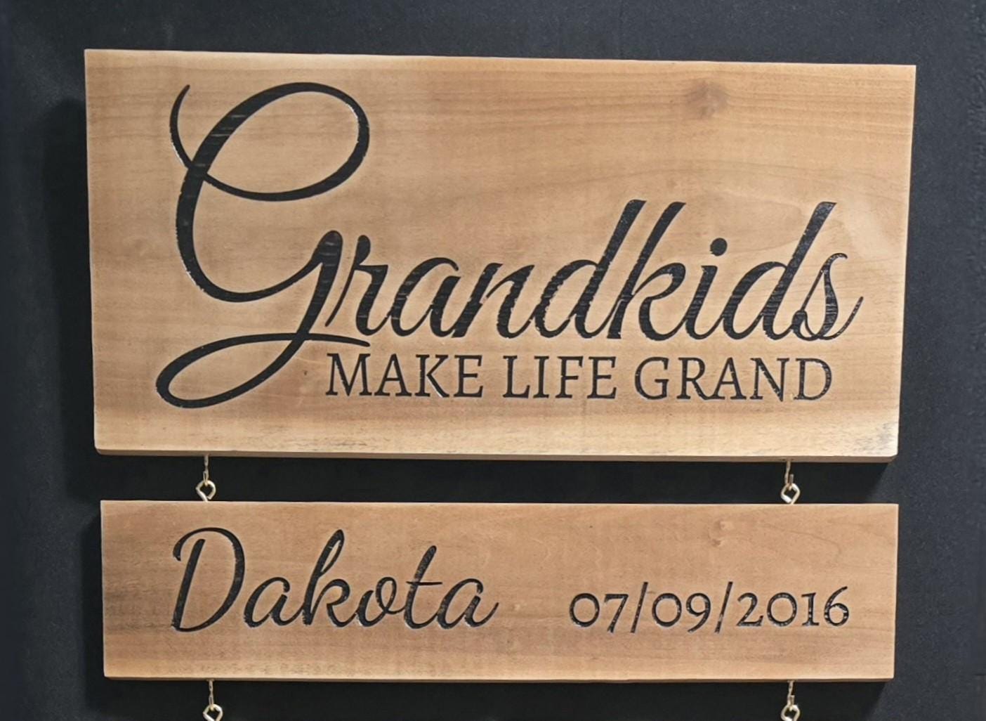 Customizable Poplar Wood Hanging Sign: Laser Etched, Carved or Vinyl