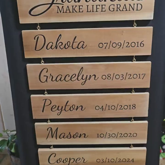 Customizable Poplar Wood Hanging Sign: Laser Etched, Carved or Vinyl